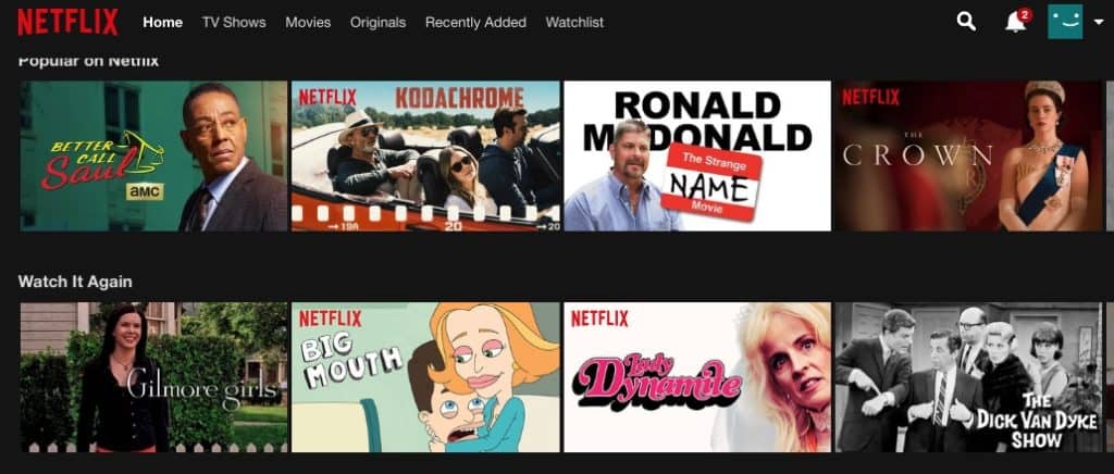 A Sampling of Netflix's American Content Offerings.