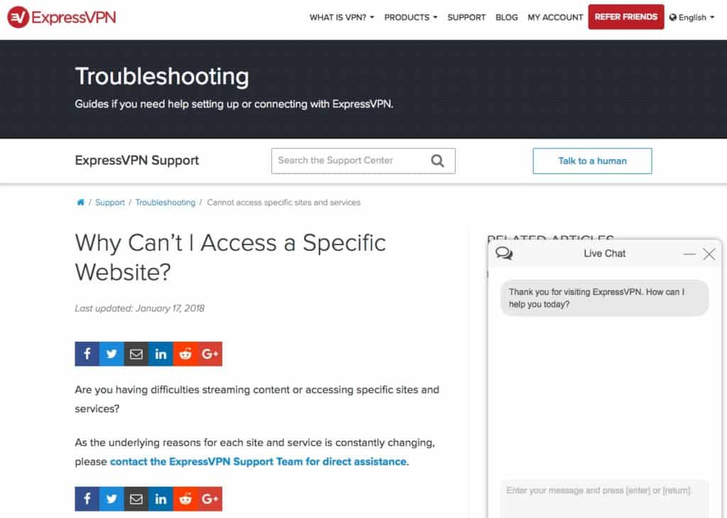 ExpressVPN Customer Support & Live Chat