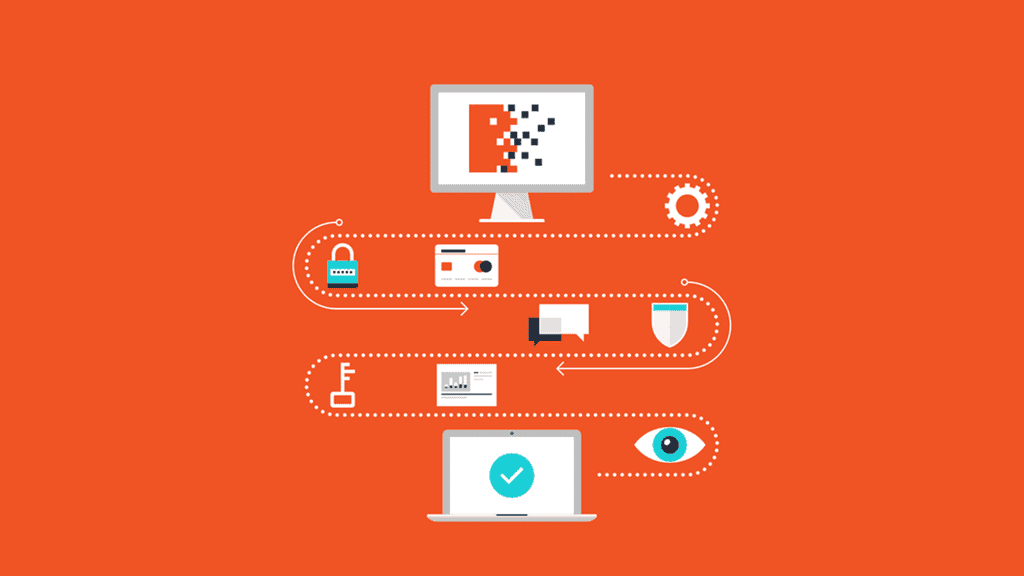 Data Encryption Icon Flat