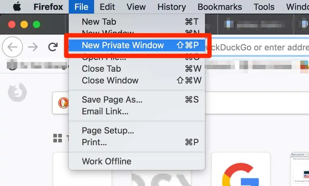 Firefox New Private Window