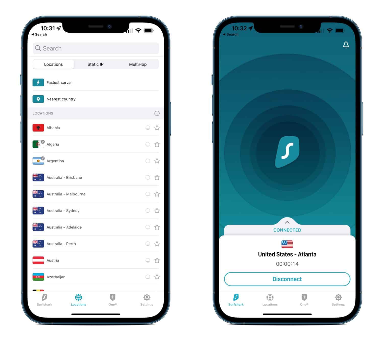 SurfShark iOS App