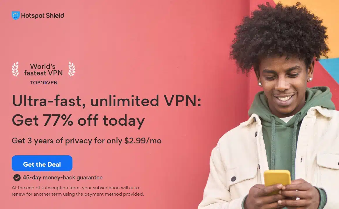 Hotspotshield Current Deal