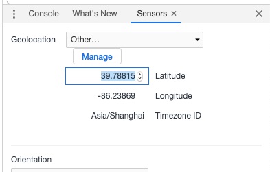 Chrome latitude and longitude