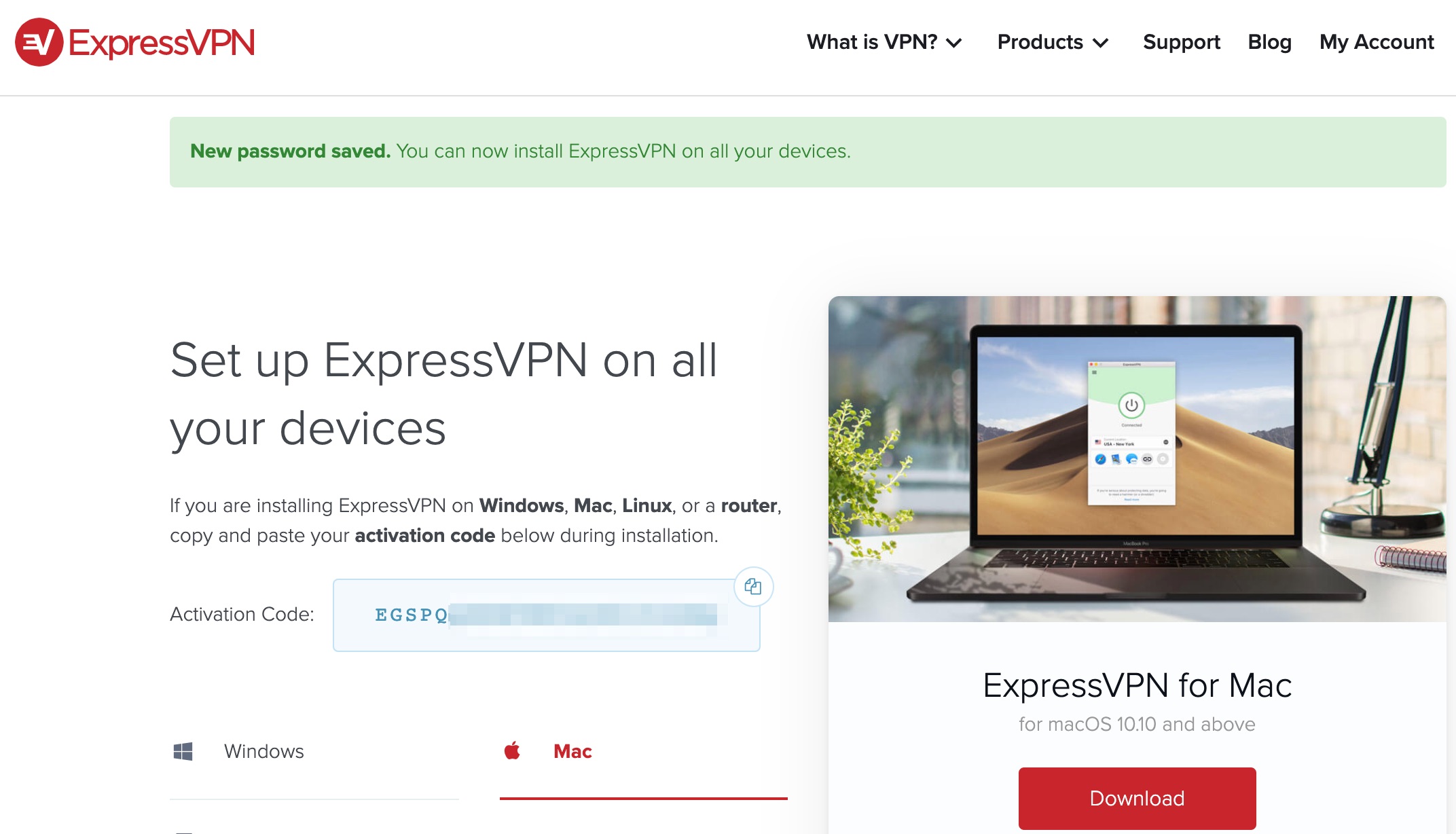 ExpressVPN app download screenshot