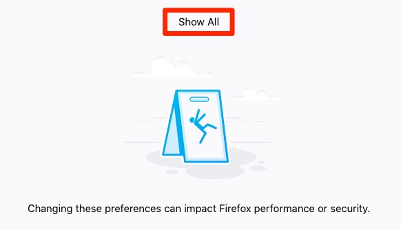 Firefox Show All