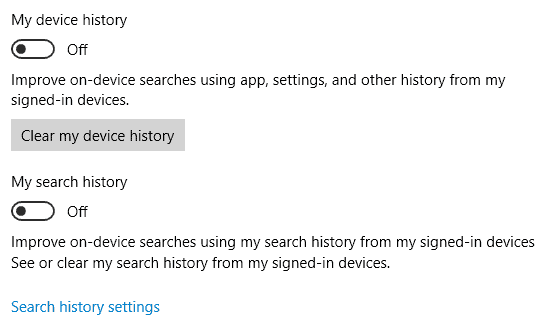 my device history