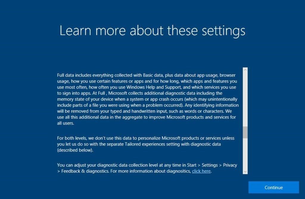 windows 10 learn more links