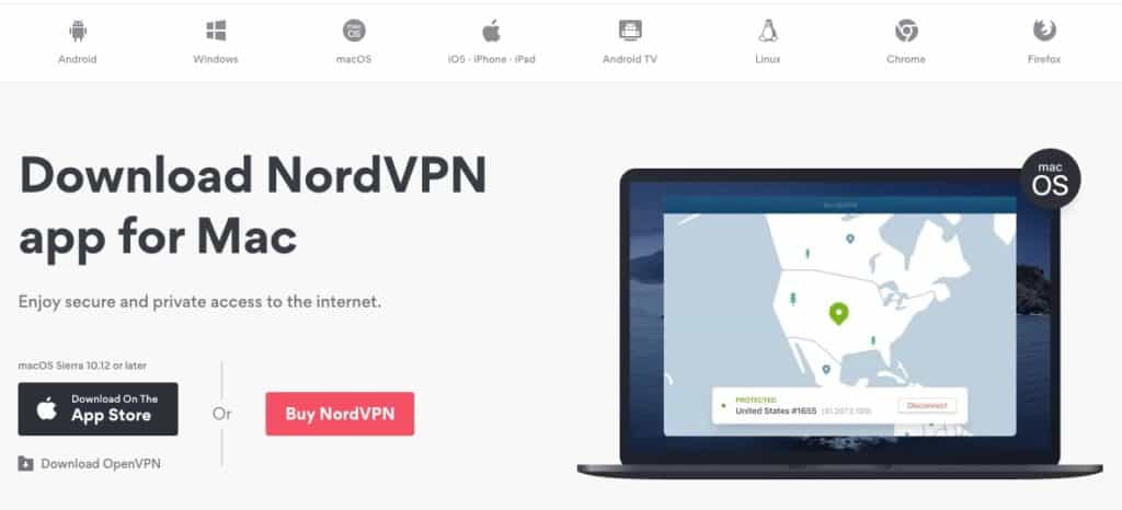 NordVPN App Options