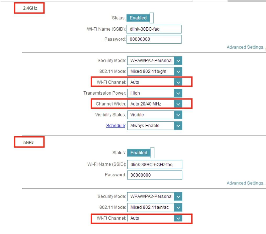 Select Wi-Fi Channel Router