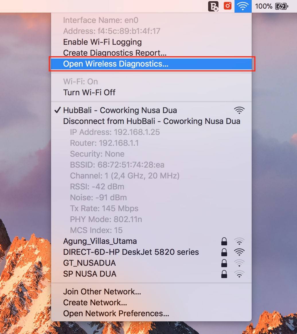 Mac OS Wi-Fi Channel