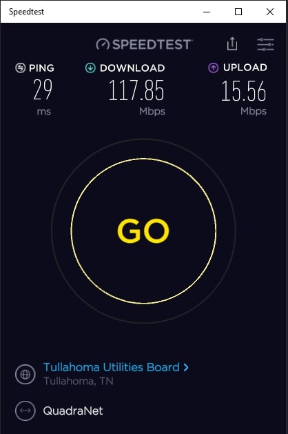 Ookla Speedtest.net Windows app