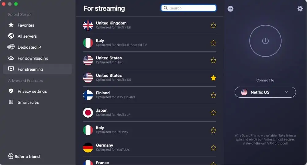 CyberGhost for streaming