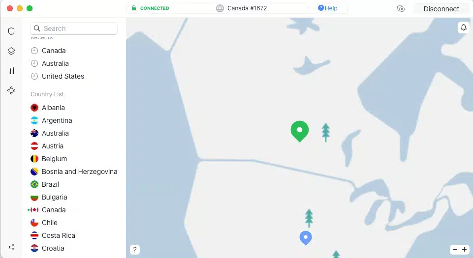 Aplicación nordvpn