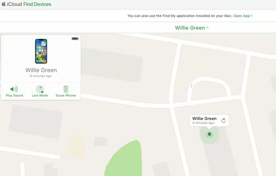 iCloud Find Devices