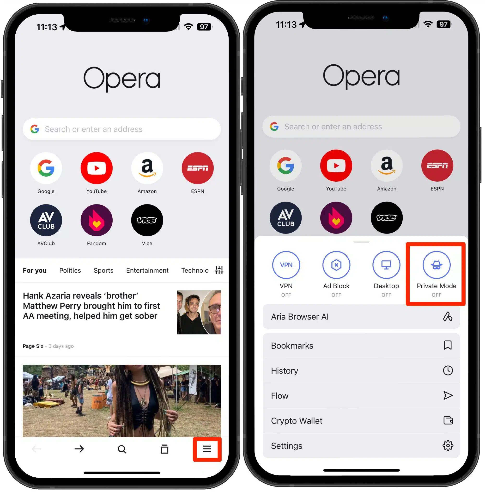 iPhone-Opera-Private