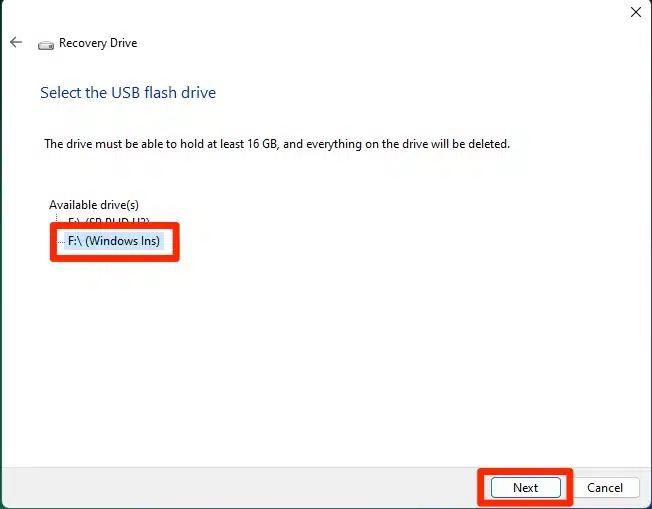 select usb flash drive