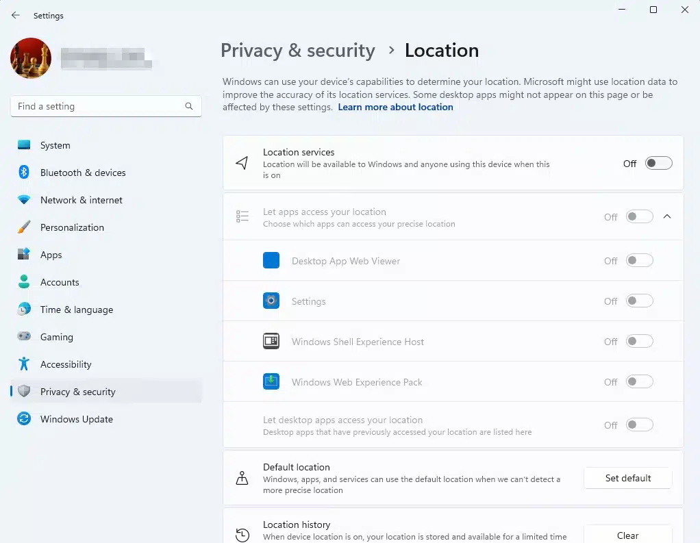 privacy security location