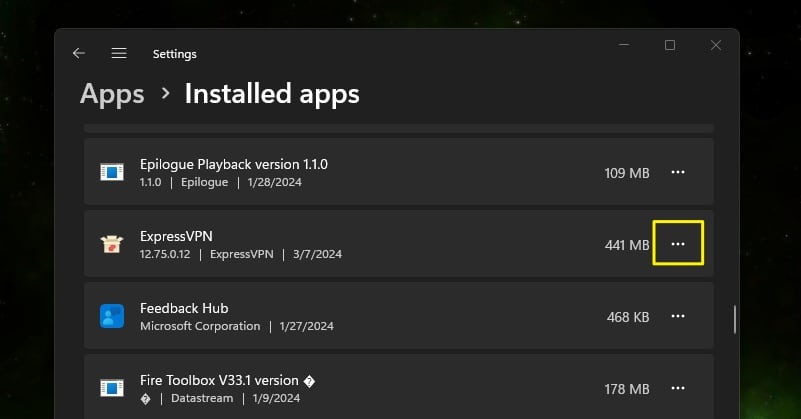 Uninstall-ExpressVPN-Windows