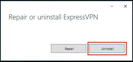 Uninstall ExpressVPN