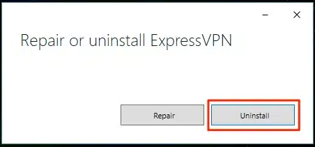 Uninstall ExpressVPN