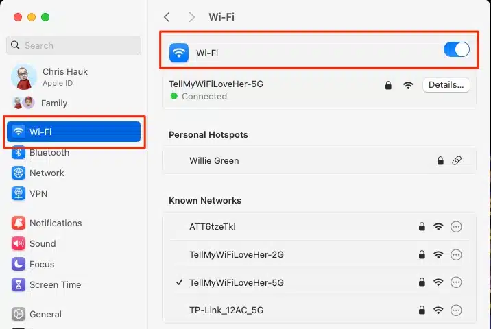 macOS Sonoma Network Troubleshooting WiFi