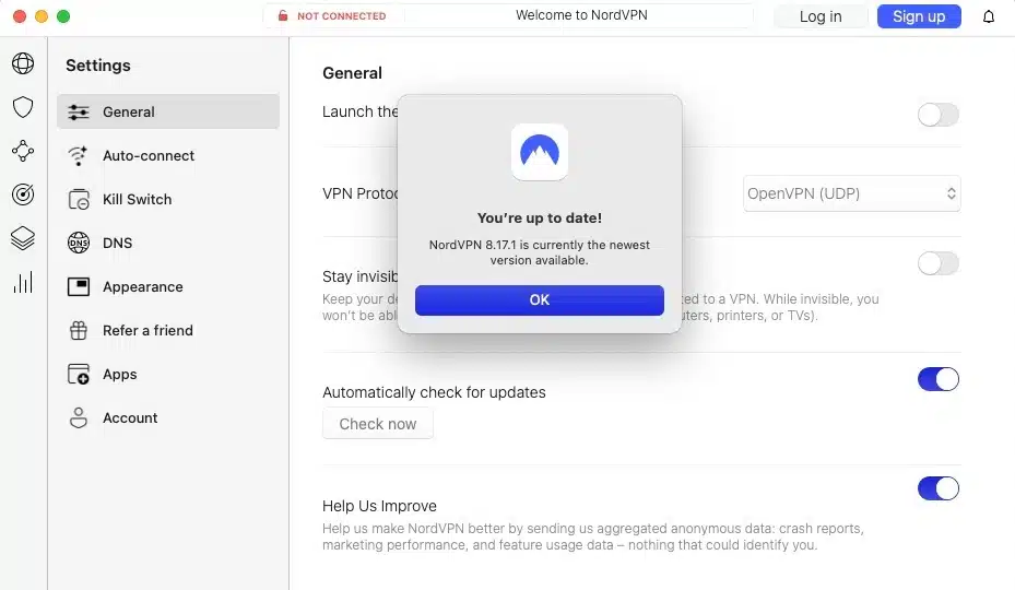 nordvpn update