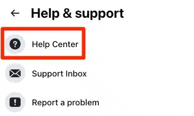 facebook help center