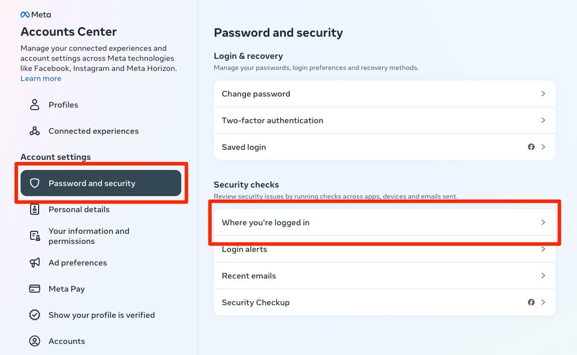 security checks when logged in