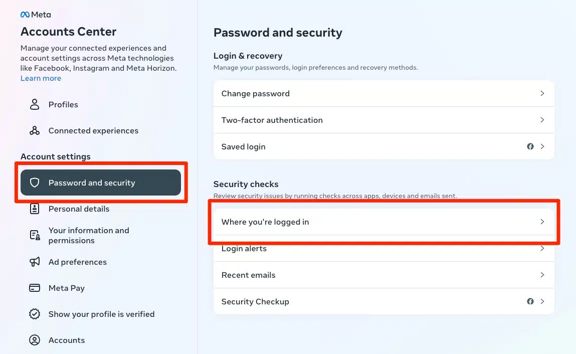security checks when logged in