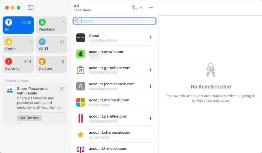 Sequoia password app